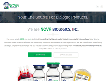 Tablet Screenshot of novabiologics.com